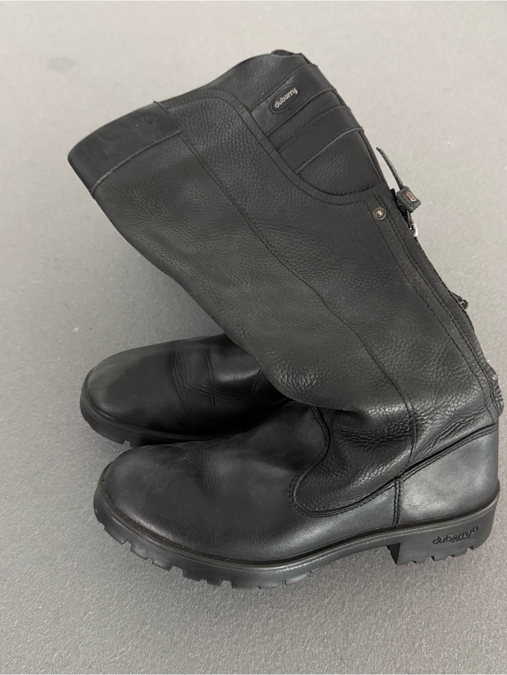 Dubarry of Ireland Black Leather Zip-Back Men’s Riding Boots